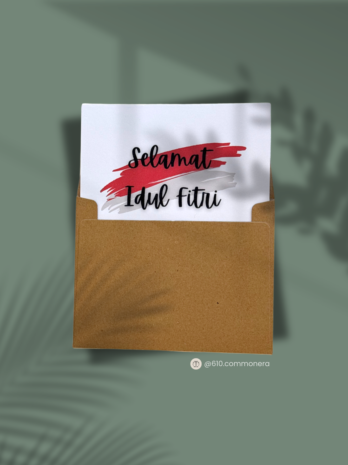 Eid Mubarak in Indonesian Greeting Card