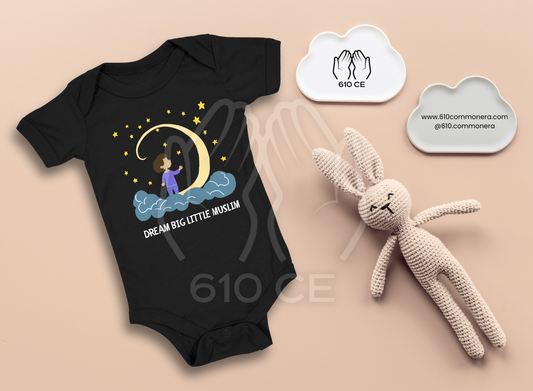 Dream Big Little Muslim - Mini Muslim Short Sleeve Onesie