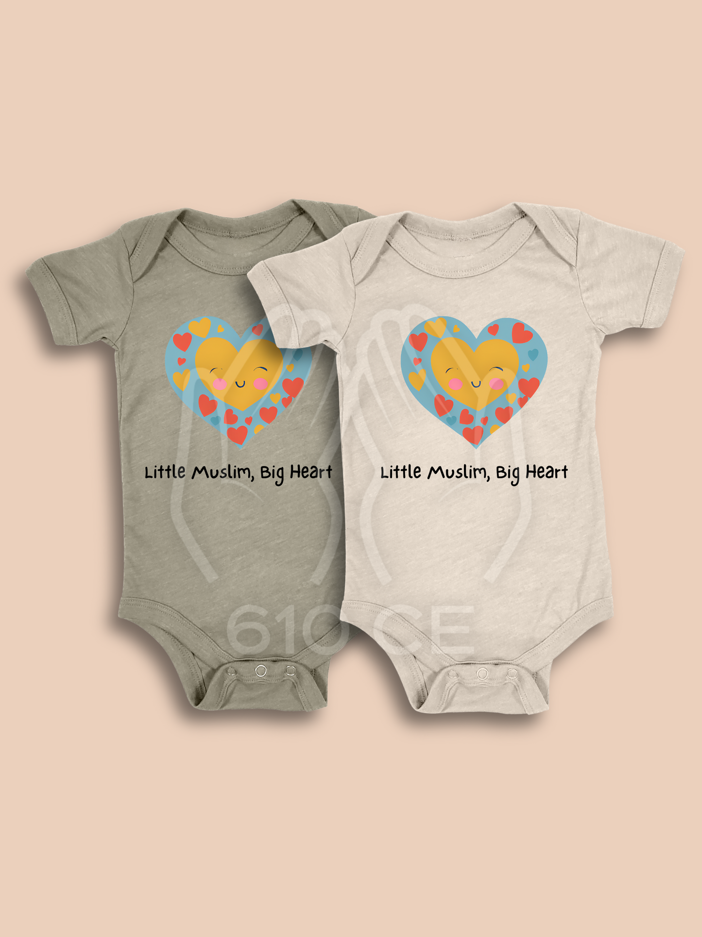 Heart - Mini Muslim Short Sleeve Onesie