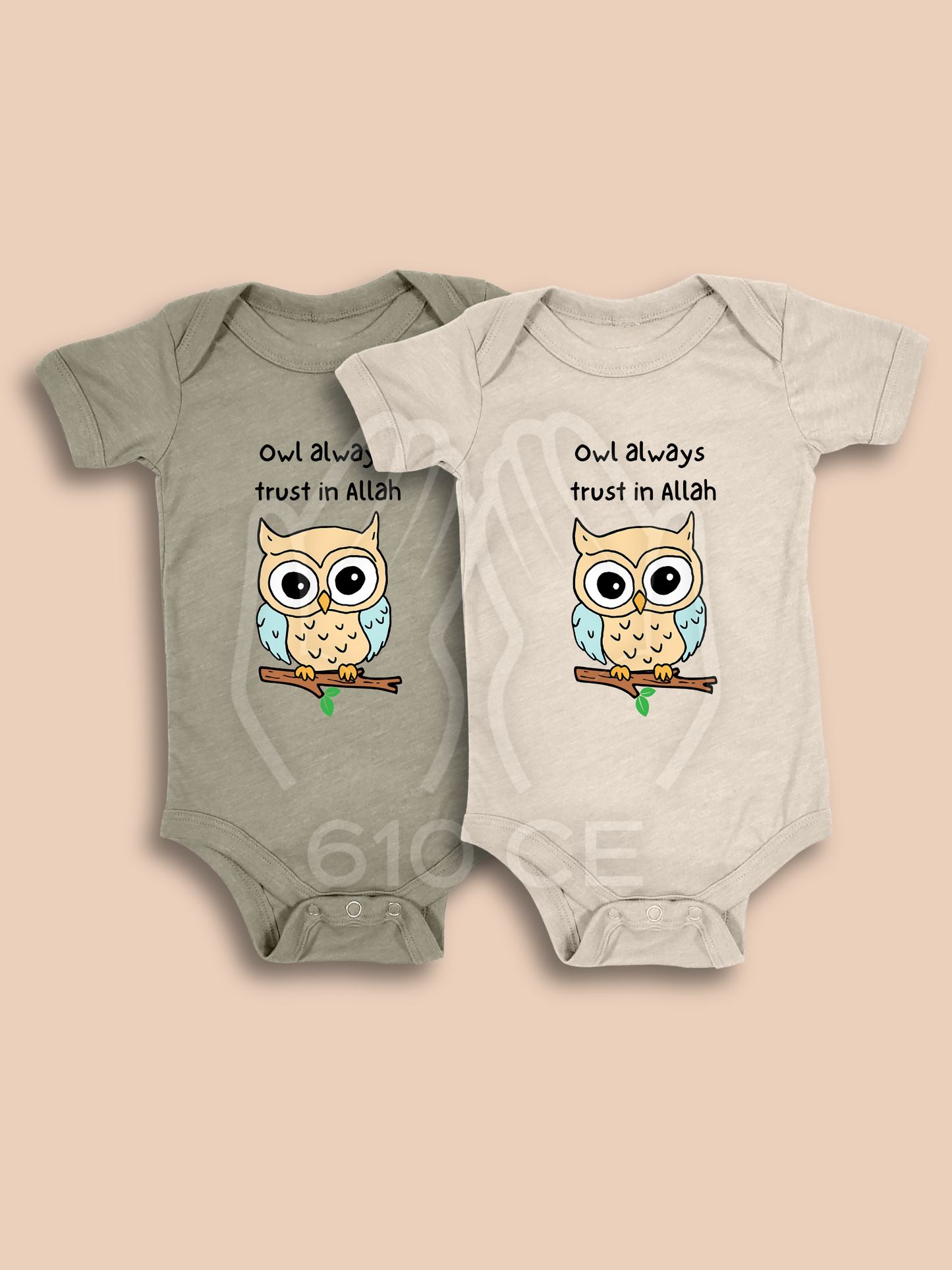 Owl - Mini Muslim Short Sleeve Onesie