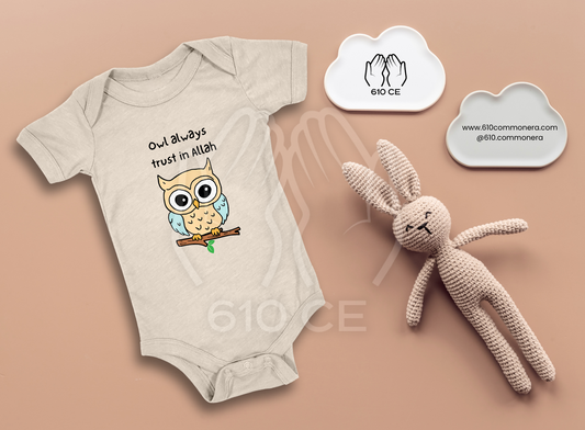 Owl - Mini Muslim Short Sleeve Onesie