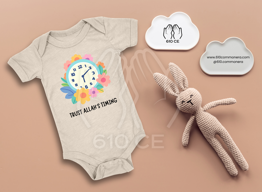 Trust Allah's Timing - Mini Muslim Short Sleeve Onesie