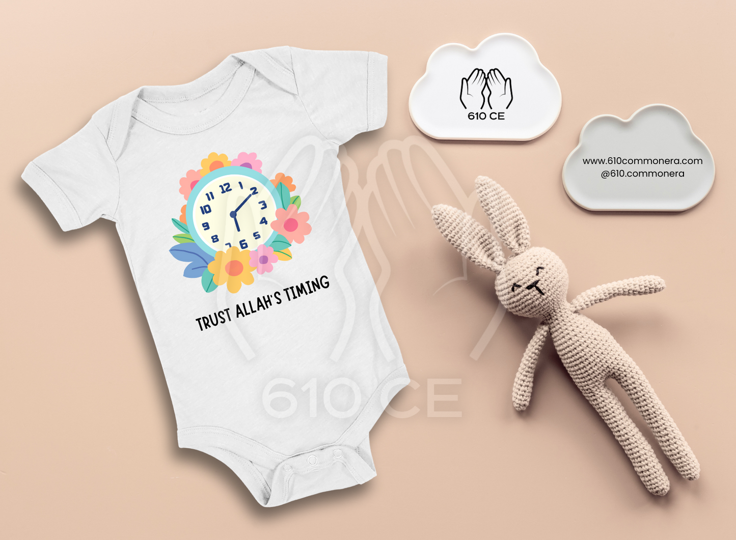 Trust Allah's Timing - Mini Muslim Short Sleeve Onesie