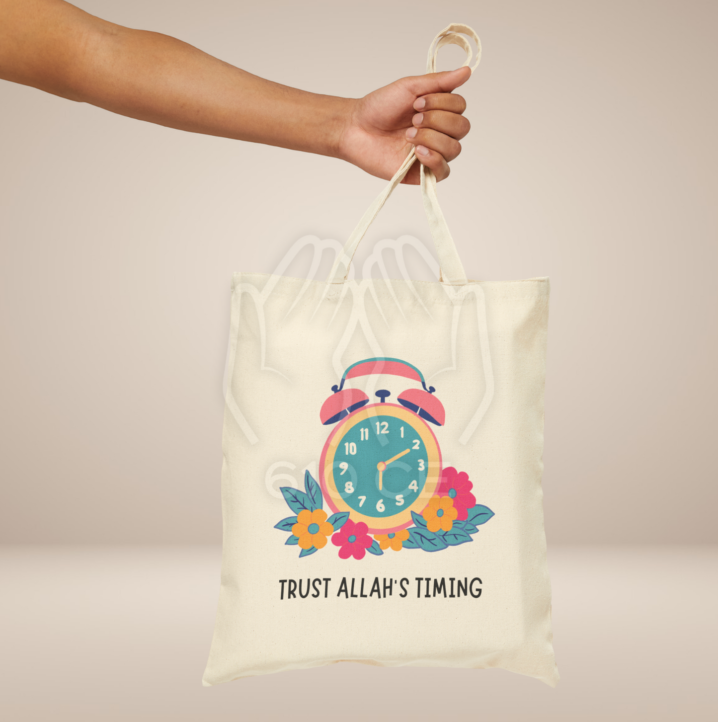 Trust Allah's Timing - Cotton Canvas Tote Bag