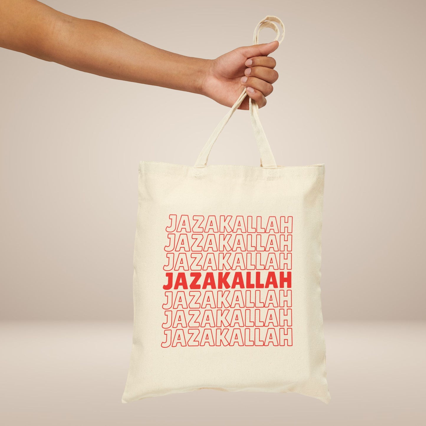 Jazakallah - Cotton Canvas Tote Bag