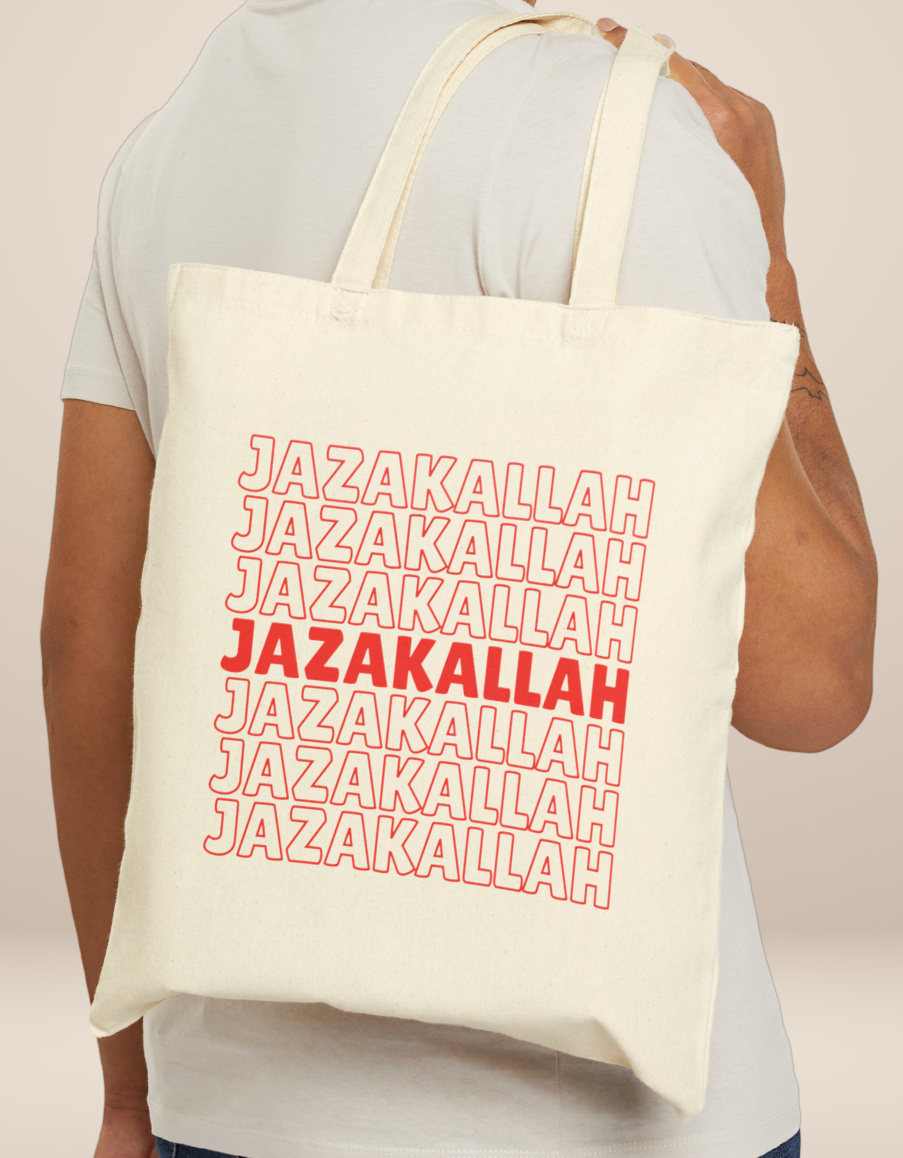 Jazakallah - Cotton Canvas Tote Bag