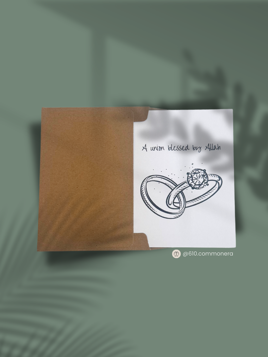 Union Blessed By Allah - Wedding/Anniversary Greeting Card