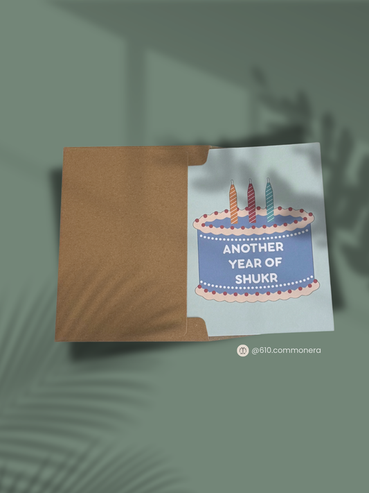 Another Year of Shukr – Islamic Birthday or Milestone Greeting Card